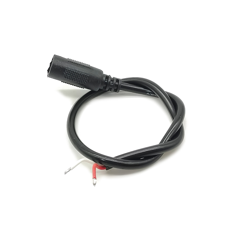 Elecbee 12v Monitor DC Power Cable DC5.5*2.1mm Female Connector Straight 30cm Cable 0.3mm2
